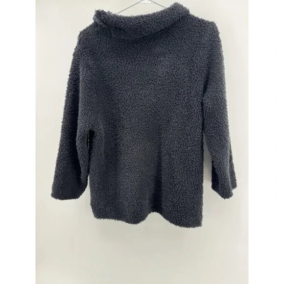 Barefoot Dreams Cozy Chic Black Cowl Neck Sweater L - Picture 2 of 7